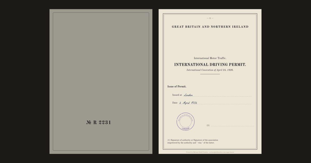 The international driving permit: Eleanor Whitcombe