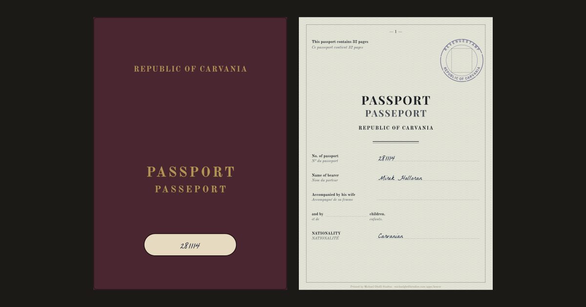 The international type passport: Mirek Halloran