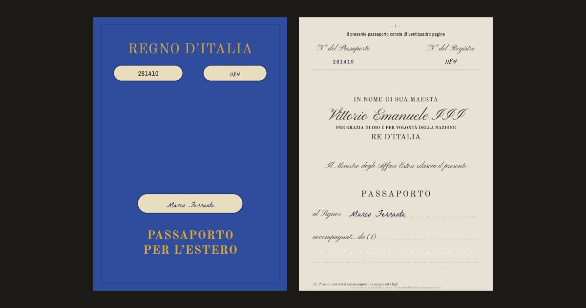 Italy: Marco Ferrante