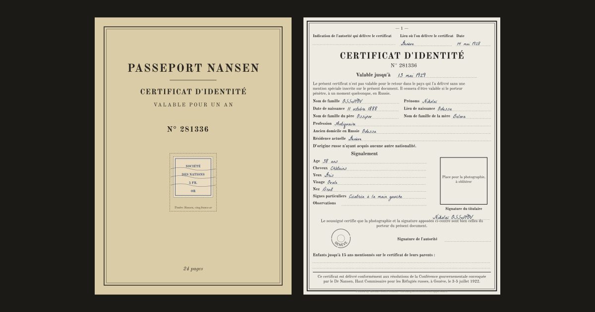 The Nansen certificate: Nikolaï OSSIPOV