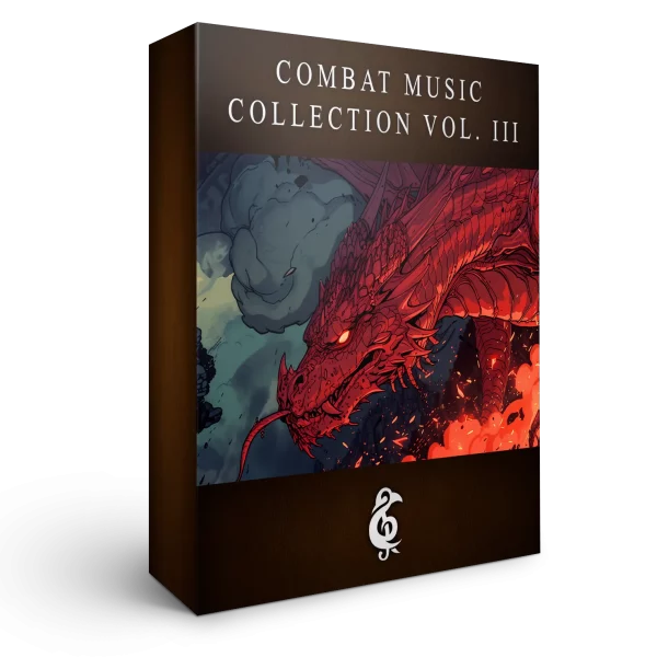 A 3D render of an album box labeled Combat Music Collection Vol. III. Published by Michael Ghelfi Studios (MGS).