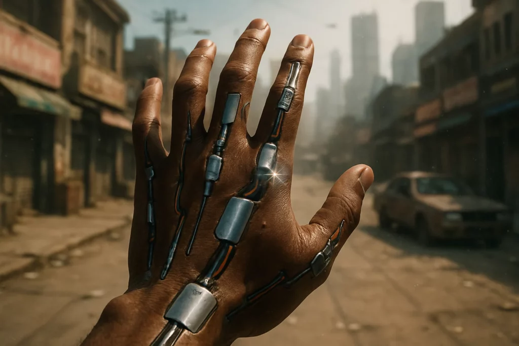 Cybernetic-Hand An organic hand infused with machinery.