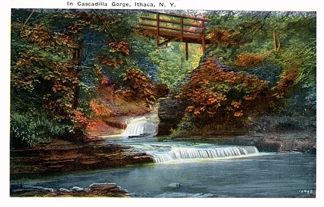 Ithaca_In_Cascadilla_Gorge An artwork illustrating Six Seasons.