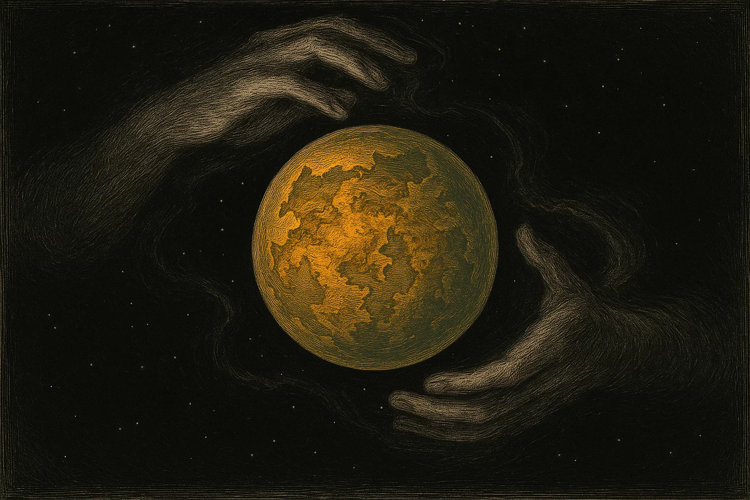 Knowing hands shape a world with subtle magic.