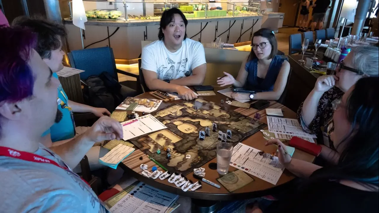 A group of friends playing Pathfinder.