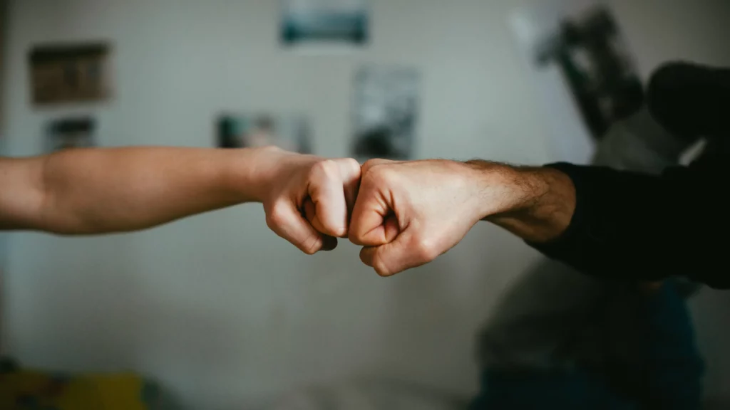 Hand symbolic two fist hand and fingers
